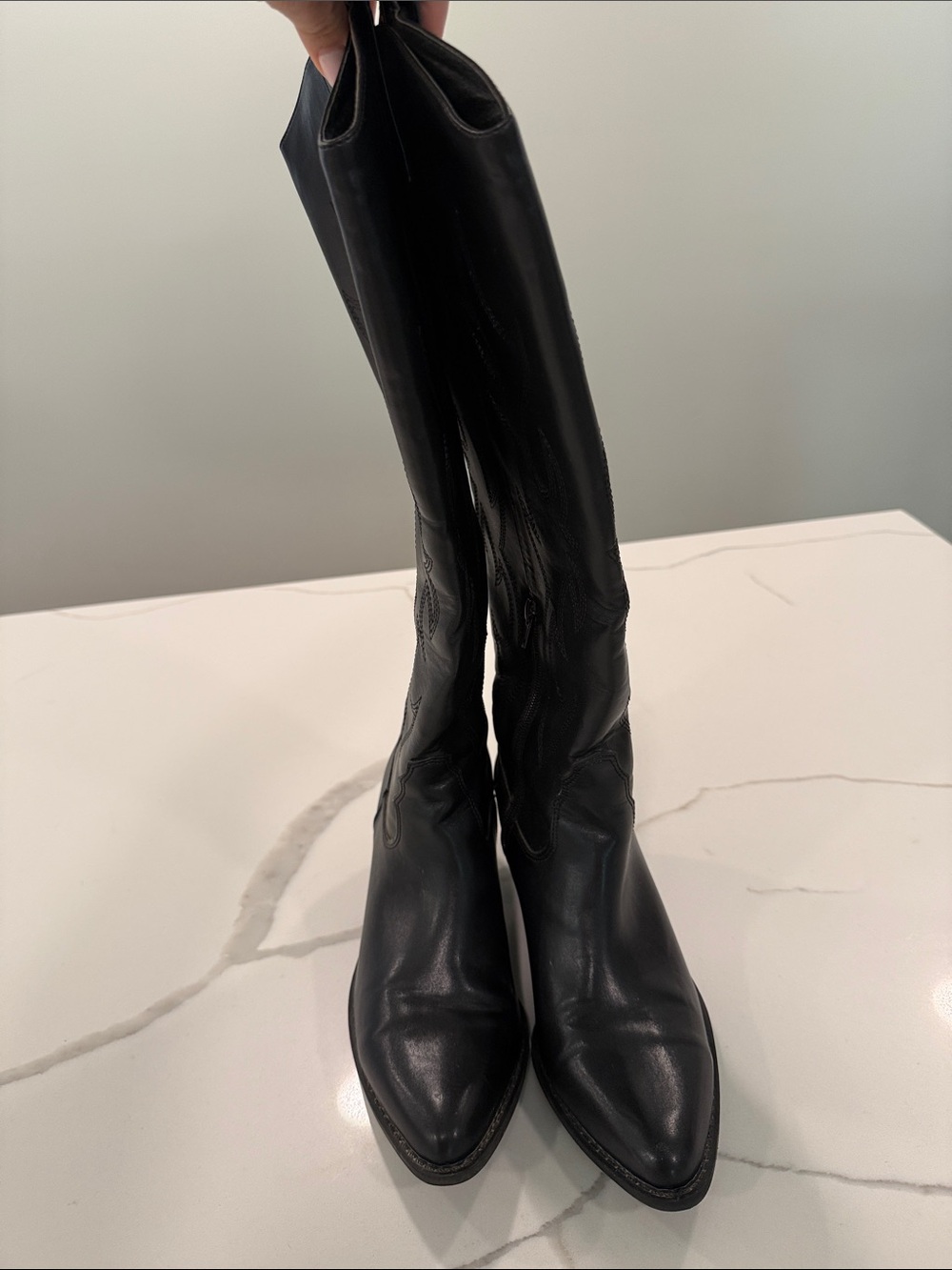 Black Women's Tall Cowboy Boots